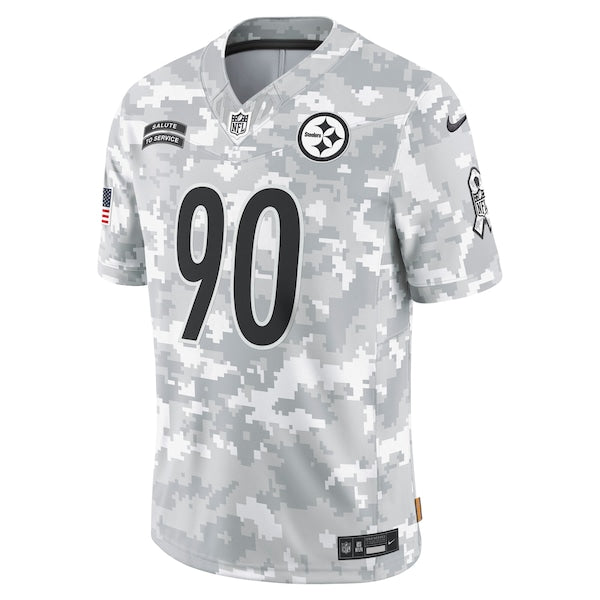 T.J. Watt Pittsburgh Steelers Nike 2024 Salute to Service Limited Jersey - Arctic Camo - Image 2