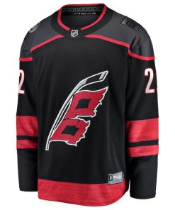 Alternative view of Logan Stankoven Carolina Hurricanes  Home Breakaway Jersey - Black
