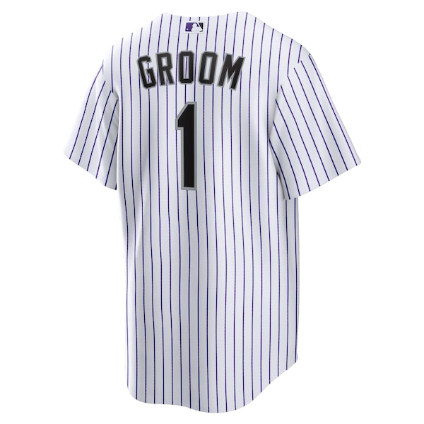 Colorado Rockies Nike #1 Groom Home Replica Jersey - White - Image 3