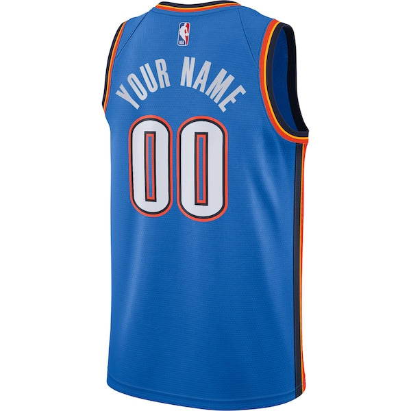 Oklahoma City Thunder Nike Custom Swingman Jersey - Icon Edition - Blue - Image 3