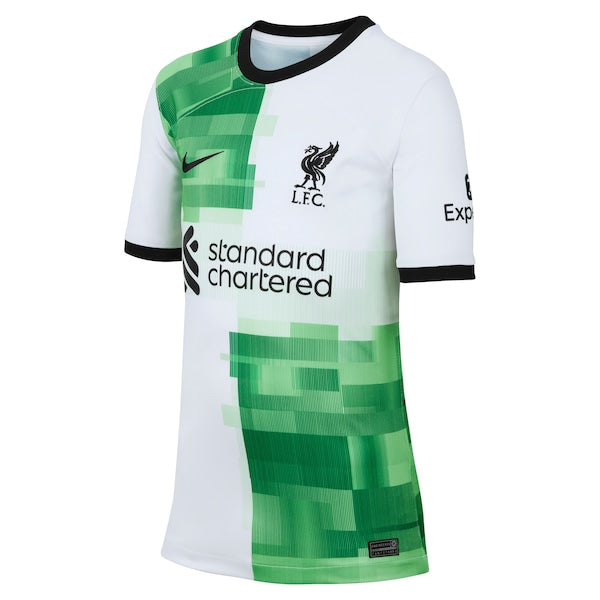 Trent Alexander-Arnold Liverpool Nike Youth 2023/24 Away Replica Player Jersey - White - Image 2