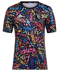 Alternative view of San Jose Earthquakes adidas 2024 Hispanic Heritage Pre-Match Top - Black