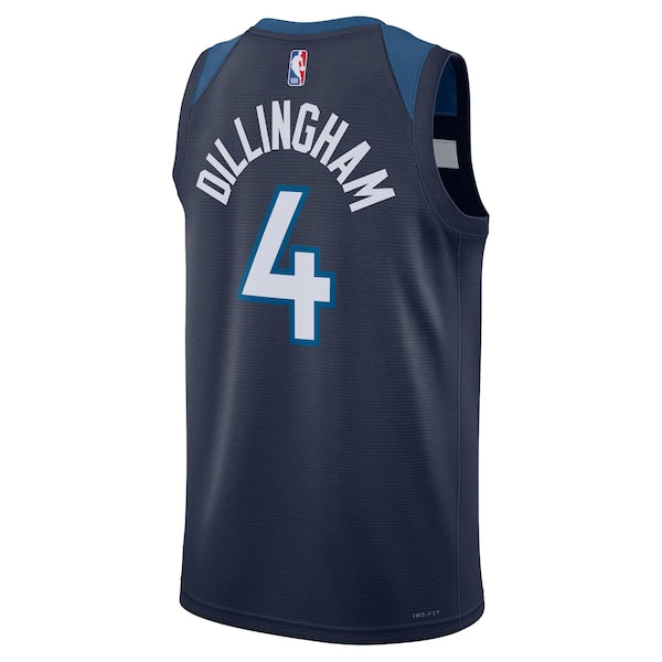 Rob Dillingham Minnesota Timberwolves Nike Unisex Swingman Jersey - Icon Edition - Navy - Image 3