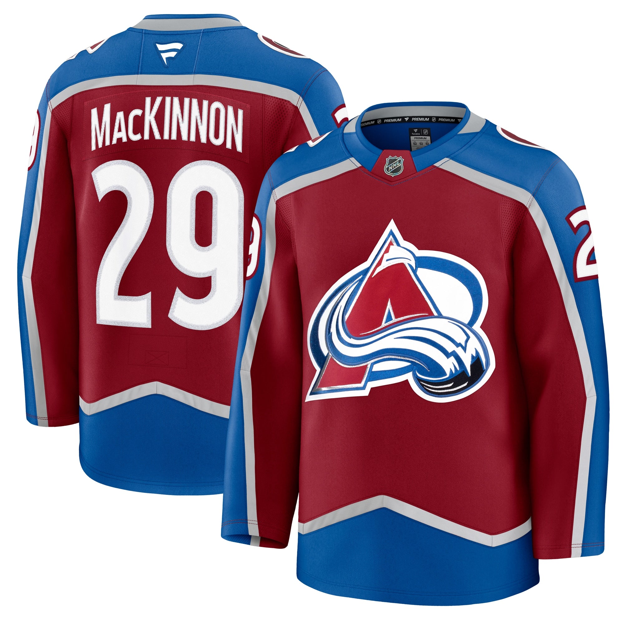 Nathan MacKinnon Colorado Avalanche Alternate Premium Jersey - Navy/Burgundy/White - Image 4