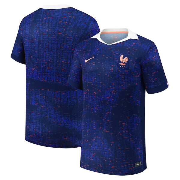 France National Team Nike Youth 2025/26 Home Replica Jersey - Blue - Image 2