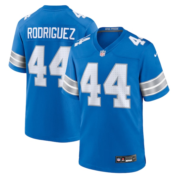 Malcolm Rodriguez Detroit Lions Nike Game Jersey - Blue - Image 2