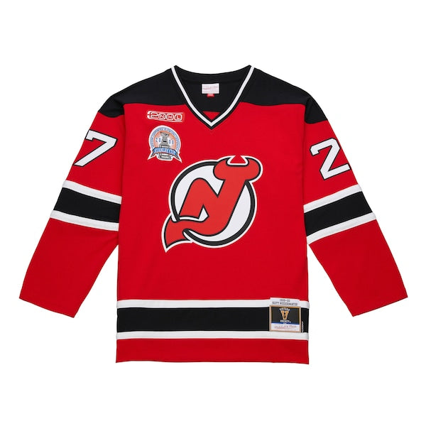 Scott Niedermayer New Jersey Devils Big & Tall 1999/00 Blue Line 2.0 Jersey - Red - Image 2