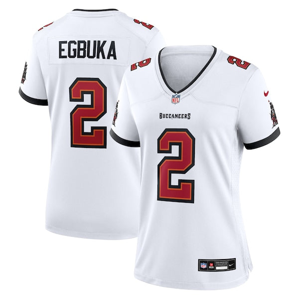 Emeka Egbuka Tampa Bay Buccaneers Nike Women's Game Jersey - White/Creamsicle/Red