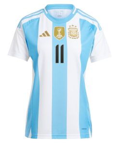 Alternative view of Angel Di Maria Argentina National Team adidas Women's 2024 Home Replica Jersey - White