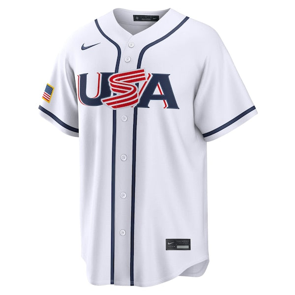 Men's USA Baseball Logan Webb Nike White 2026 World Baseball Classic Home Stadium Jersey - Image 2