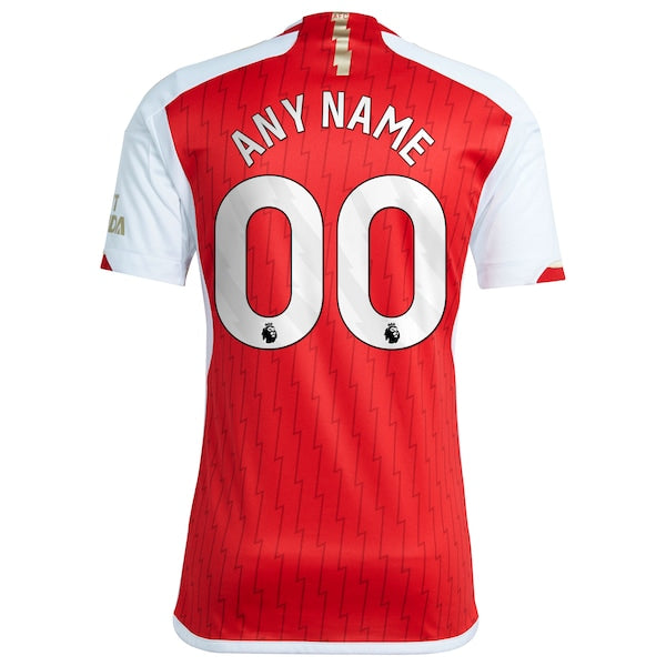 Arsenal adidas 2023/24 Home Replica Custom Jersey - Red - Image 3
