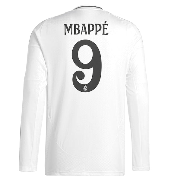 Kylian Mbapp¨¦ Los Merengues adidas 2024/25 Home Replica Long Sleeve Player Jersey - White - Image 4