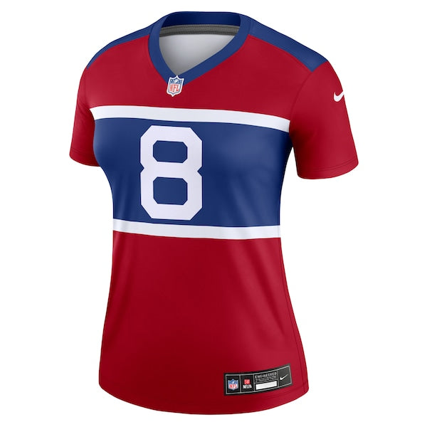 Daniel Jones New York Giants Nike Women's Alternate Legend Player Performance Top - Red - Image 2