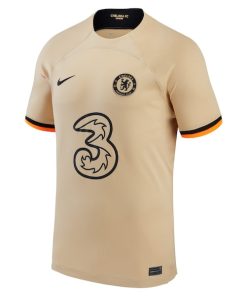 Alternative view of Pierre-Emerick Aubameyang Chelsea Nike 2022/23 Home Breathe Stadium Replica Player Jersey - Gold