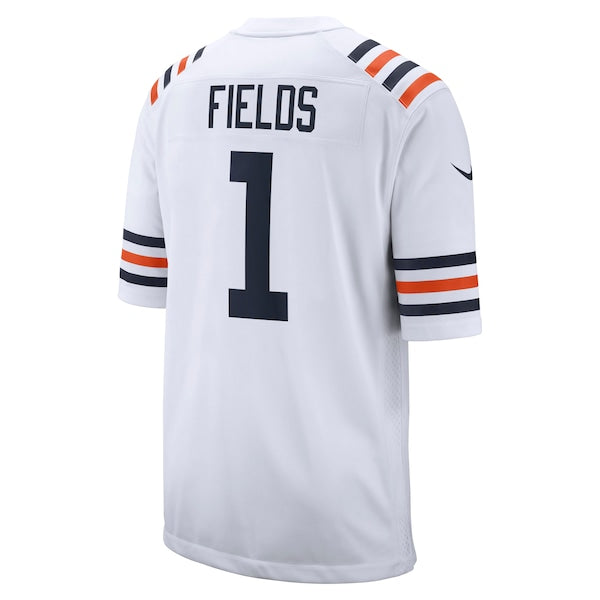 Justin Fields Chicago Bears Nike 2021 NFL Draft First Round Pick Alternate Classic Game Jersey - White/Orange - Image 3