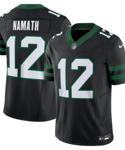 Alternative view of Joe Namath New York Jets Nike Alternate Vapor F.U.S.E. Limited Jersey  - Legacy Black/White