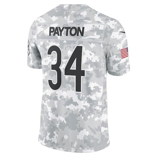 Walter Payton Chicago Bears Nike 2024 Salute to Service Retired Player Limited Jersey - Arctic Camo - Image 4