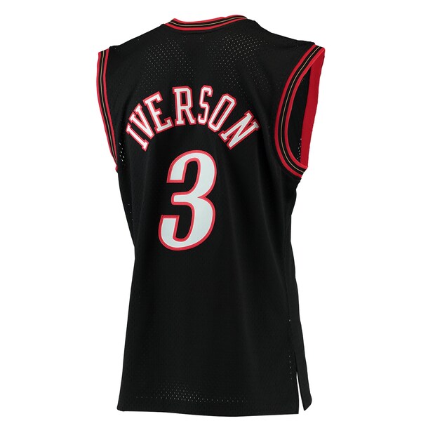 Allen Iverson Philadelphia 76ers 2000/01 Hardwood Classics Swingman Jersey - Black - Image 3