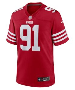 Alternative view of Sam Okuayinonu San Francisco 49ers Nike Team Game Jersey -  Scarlet