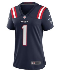 Alternative view of Ja'Lynn Polk New England Patriots Nike Women's Team Game Jersey -  Navy