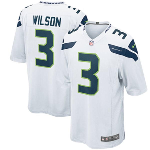 Russell Wilson Seattle Seahawks Nike Youth Game Jersey - White/Navy - Image 2