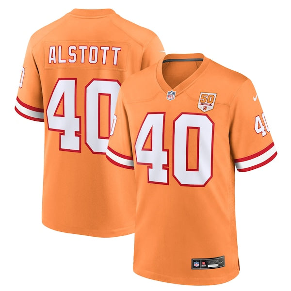 Mike Alstott Tampa Bay Buccaneers Nike 50th Season Game Jersey - Creamsicle/Red