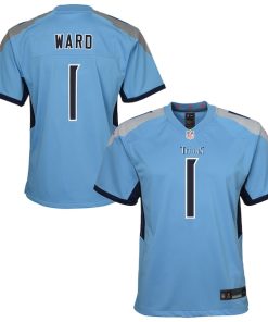 Cameron Ward Tennessee Titans Nike Youth Team Game Jersey - Light Blue/White