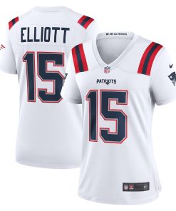 Ezekiel Elliott New England Patriots Nike Women's Game Player Jersey - White