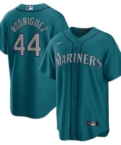 Julio Rodriguez Seattle Mariners Nike Official Replica Player Jersey - Aqua/Navy/White