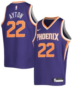 Deandre Ayton Phoenix Suns Nike Youth Swingman Jersey - Icon Edition - Purple/White