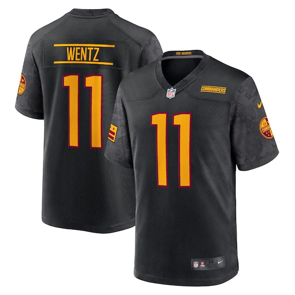 Carson Wentz Washington Commanders Nike Youth Alternate Game Jersey - Black/Burgundy/White - Image 2