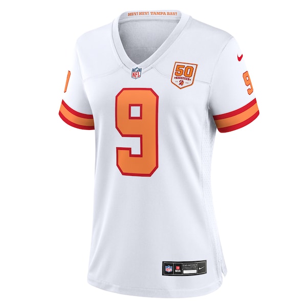 Emeka Egbuka '76 Tampa Bay Buccaneers Nike Women's 50th Season Game Jersey - White/Red/Creamsicle - Image 3