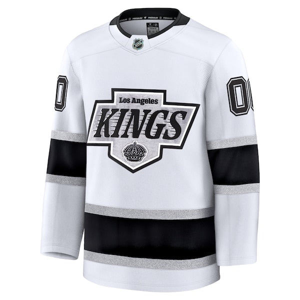 Los Angeles Kings Away Premium Custom Jersey - White/Black - Image 3