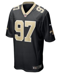 Alternative view of Malcolm Roach New Orleans Saints Nike Team Game Jersey - Black
