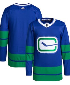 Vancouver Canucks adidas Men's Alternate Primegreen Authentic Blank Jersey - Blue