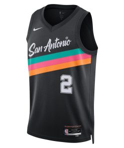 Alternative view of Dylan Harper San Antonio Spurs Nike Youth 2025/26 City Edition Swingman Jersey - Black