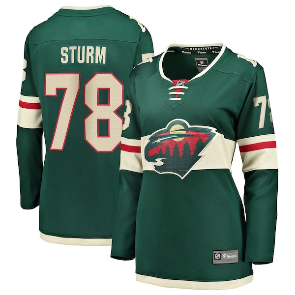 Nico Sturm Minnesota Wild Women's Home Breakaway Jersey - Green