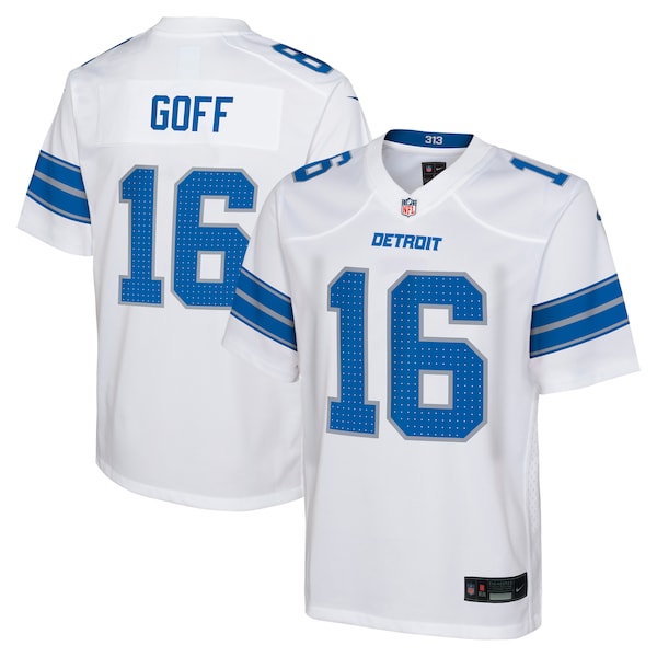 Jared Goff Detroit Lions Nike Youth Player Game Jersey - White - Image 2