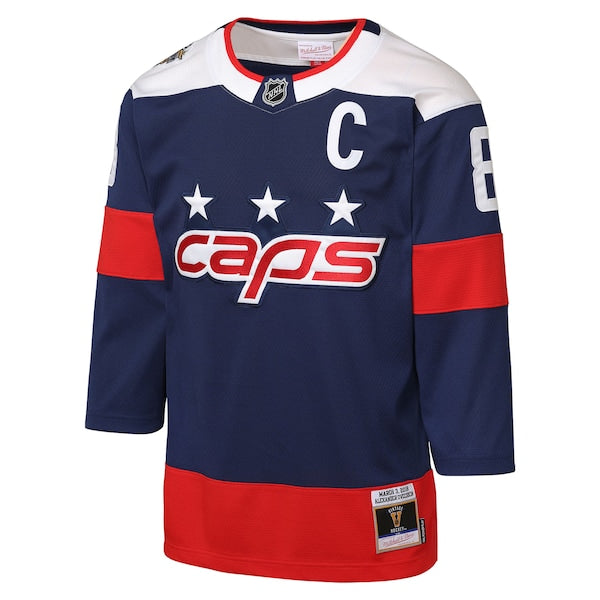 Alexander Ovechkin Washington Capitals Youth 2018 NHL Stadium Series Power Play 2.0 Player Jersey - Navy/Black - Image 3
