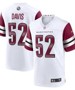 Alternative view of Jamin Davis Washington Commanders Nike Game Jersey - White/Burgundy