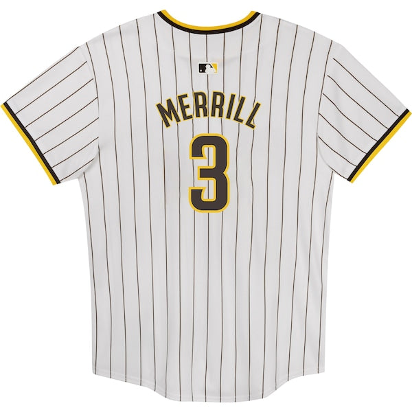Jackson Merrill San Diego Padres Nike Preschool Home Player Game Jersey - White - Image 3