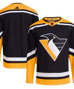 Pittsburgh Penguins adidas Reverse Retro 2.0 Authentic Blank Jersey - Black