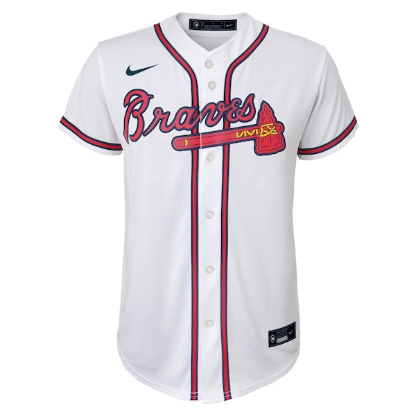 Spencer Strider Atlanta Braves Nike Youth Home Replica Player Jersey - White - Image 2