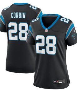Jashaun Corbin Carolina Panthers Nike Women's Team Game Jersey -  Black