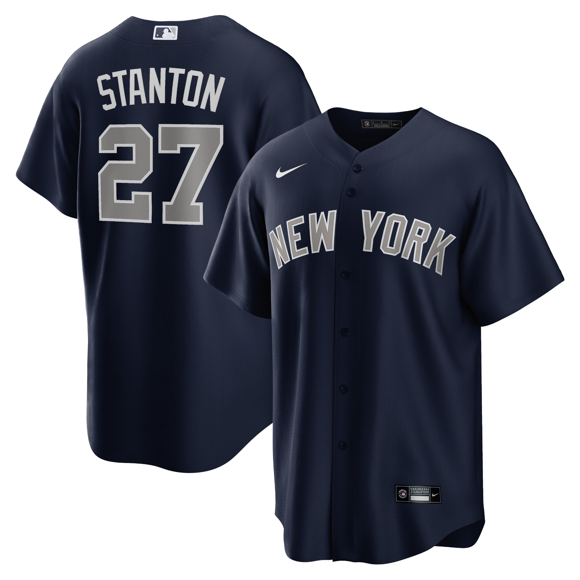 Giancarlo Stanton New York Yankees Nike Home Replica Player Jersey - White/Navy - Image 6