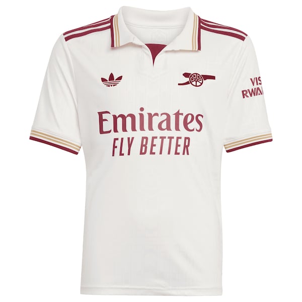 Arsenal adidas 2025/26 Third Replica Custom Jersey - White/Red/Blue - Image 4