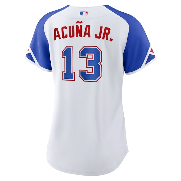 Ronald Acu?a Jr. Atlanta Braves Nike Women's 2023 City Connect Replica Player Jersey - White - Image 3