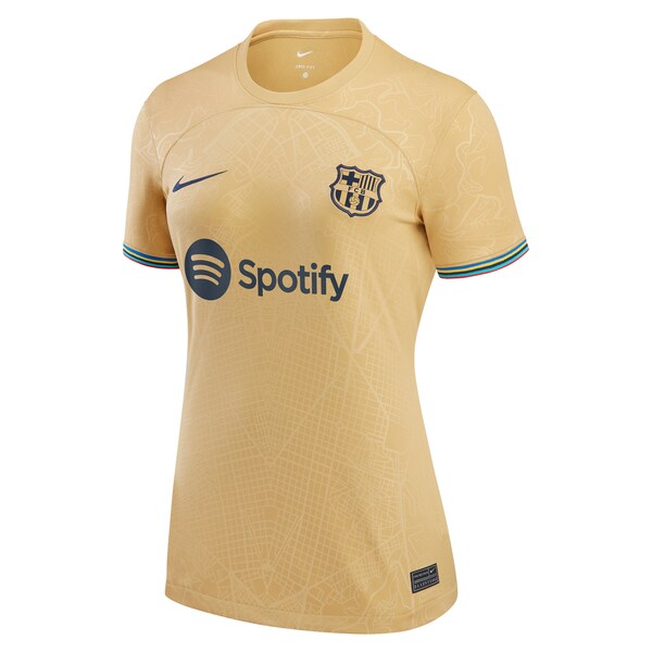 Pedri Barcelona Nike Women's 2022/23 Away Replica Player Jersey - Gold - Image 2