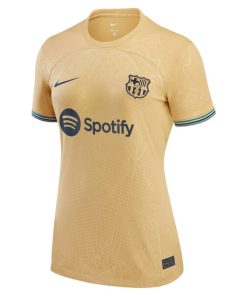 Alternative view of Gerard Pique Barcelona Nike Women's 2022/23 Away Replica Player Jersey - Gold