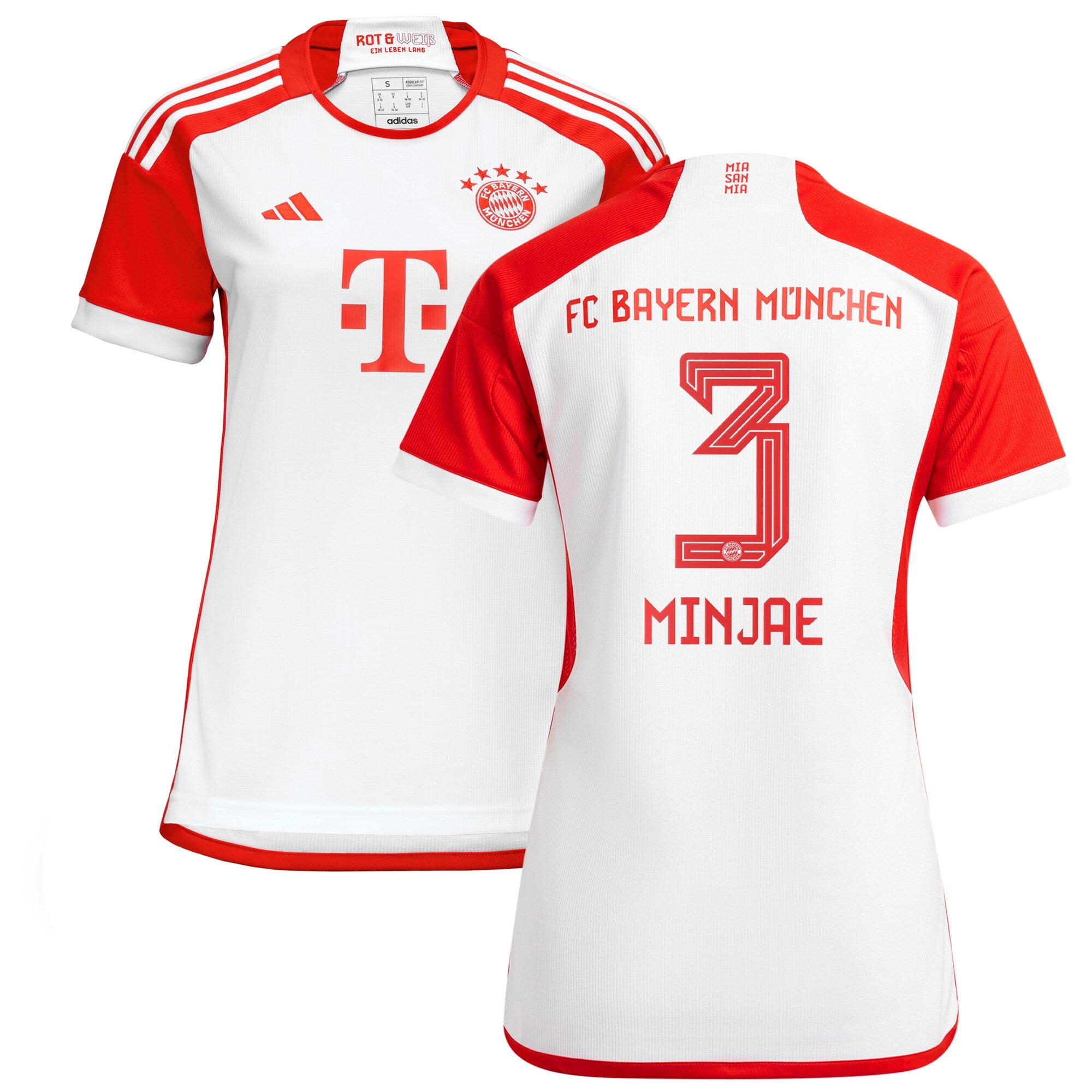 Kim Min-jae Bayern Munich adidas Women's 2023/24 Away Replica Player Jersey - Black/White - Image 6